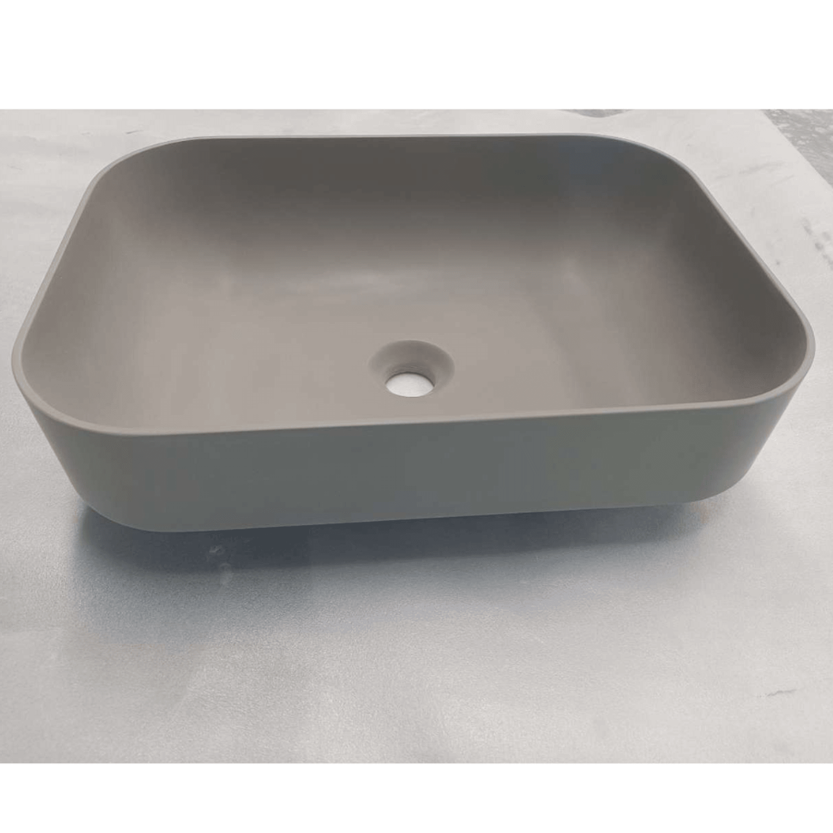 Semi-recessed Rectangle Basin 'Kea' 500mm Solid Surface gallery detail image