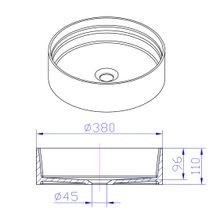 iStone Round Basin 380 x 110mm Matte White gallery detail image