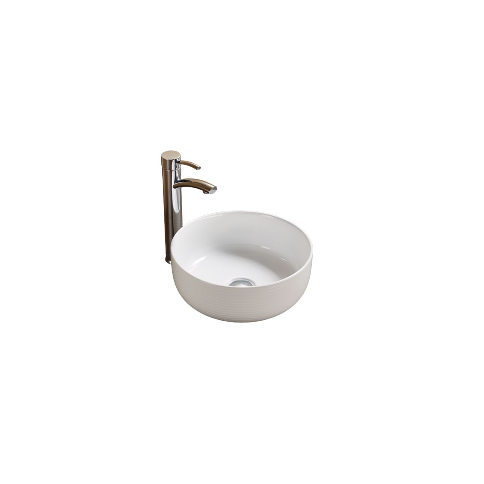 Unika Capri White Gloss Counter Top Gloss Basin gallery detail image
