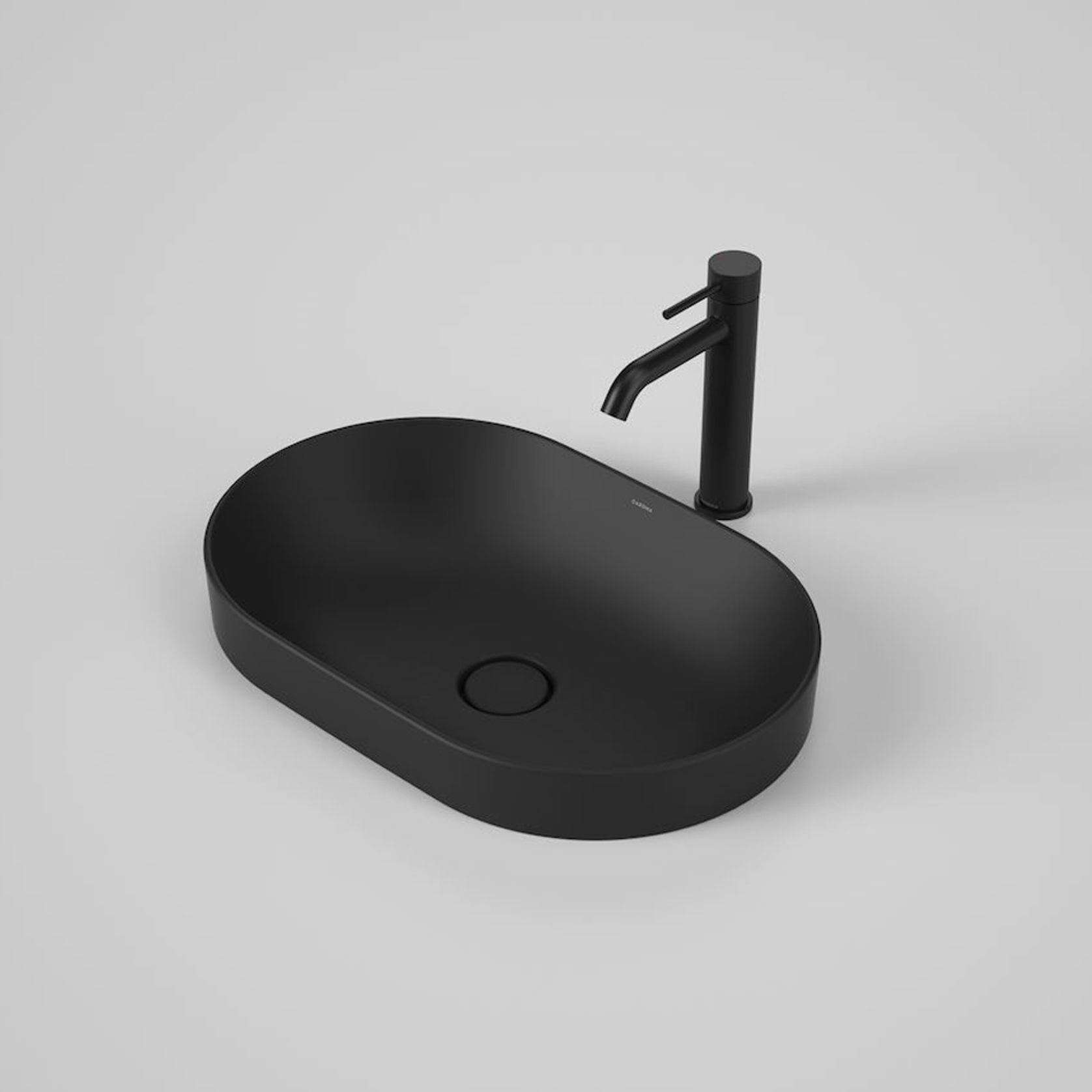 Liano II 530mm Pill Inset Basin - Matte Black gallery detail image