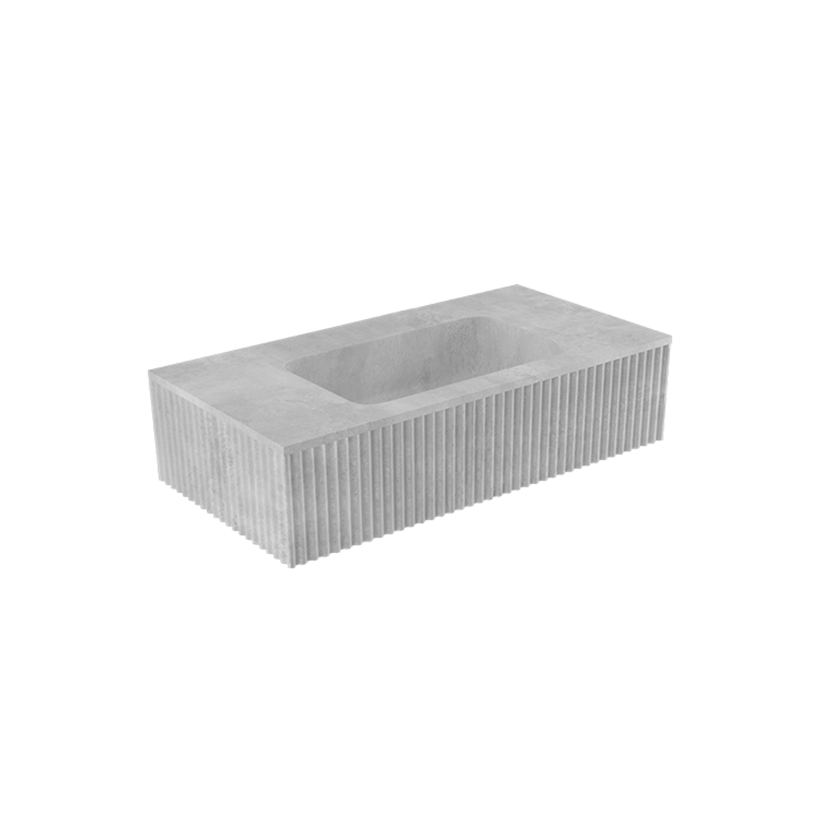 Bare Fluted Wall Basin gallery detail image