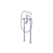 Perrin & Rowe - Bath Filler On Floorlegs With Handshower In Cradle & Crosshead Taps gallery detail image