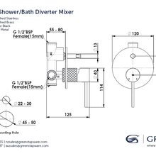 Textura Shower | Bath Diverter Mixer gallery detail image