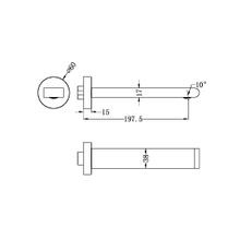 Bianca Fixed Bath Spout 200mm | Brushed Nickel gallery detail image