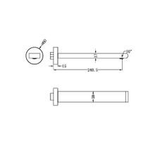 Bianca Fixed Bath Spout 240mm | Brushed Gold gallery detail image