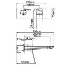 Rushy Wall Mixer with Spout Matte Black gallery detail image