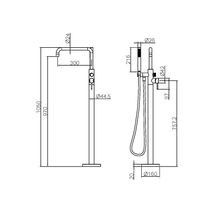Zen SS316L Freestanding Bath Mixer & Outdoor Shower Hose | Brushed Bronze gallery detail image
