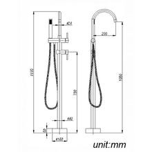 Freestanding Bathtub Spout Matte Black gallery detail image