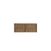 Aulic Venetta Fluted Wall Hung 1500m Harvest Oak vanity gallery detail image