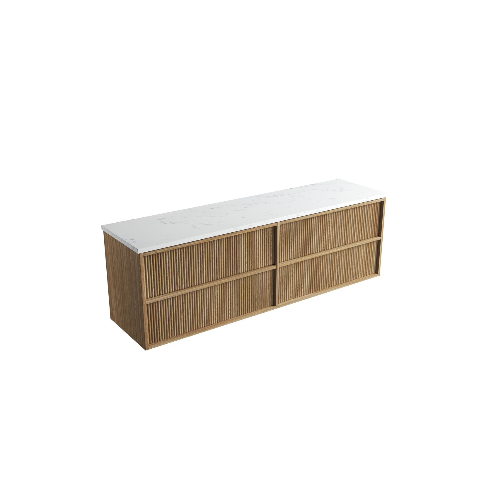 Aulic Venetta Flute Wall Hung 1800m Harvest Oak Vanity gallery detail image