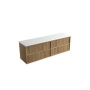 Aulic Venetta Flute Wall Hung 1800m Harvest Oak Vanity gallery detail image