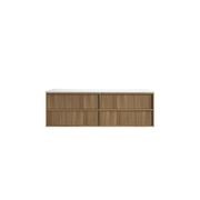 Aulic Venetta Flute Wall Hung 1800m Harvest Oak Vanity gallery detail image
