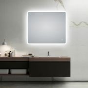 LED Curved Rectangle Mirror 900x750mm gallery detail image