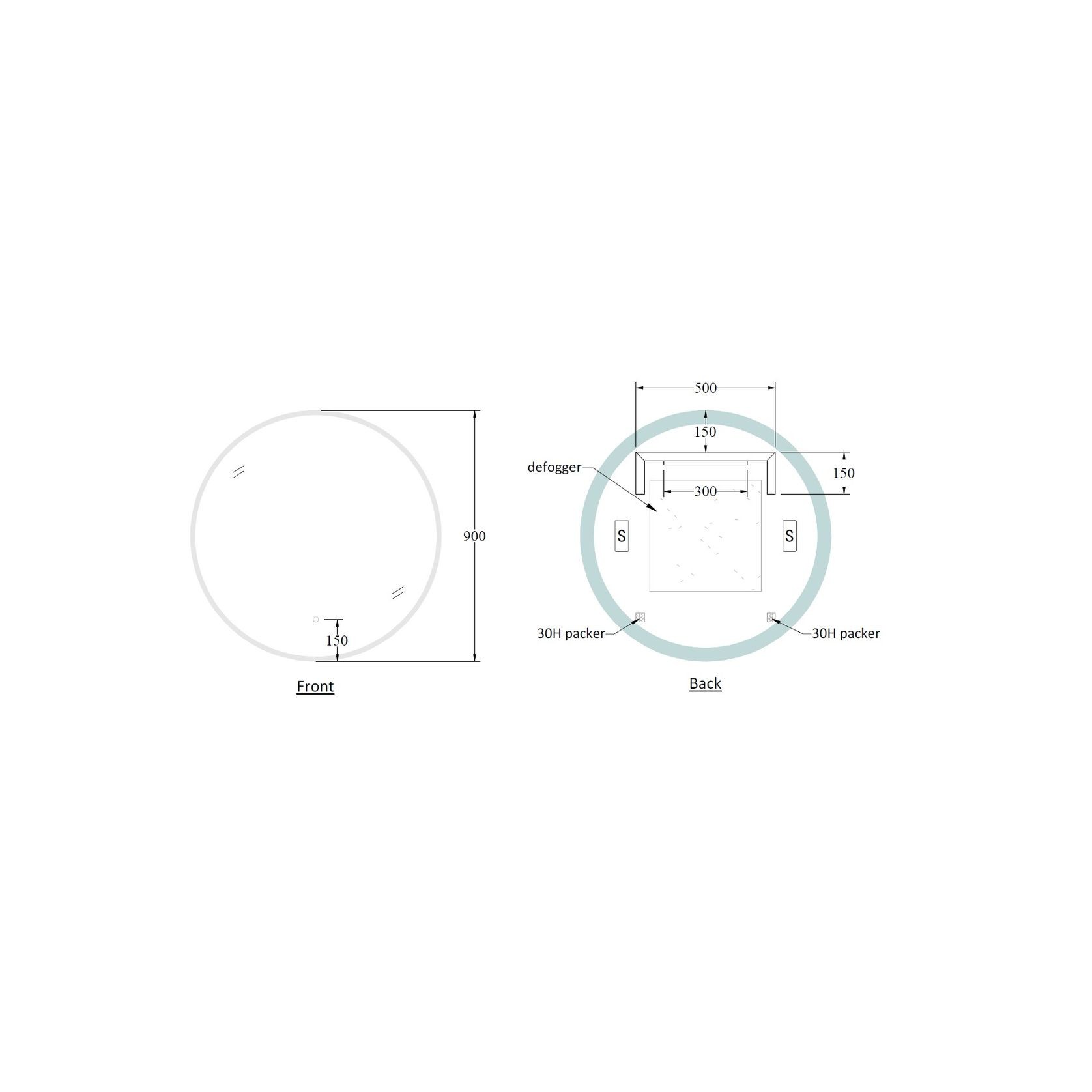 Code Solace Round Led Mirror Range gallery detail image
