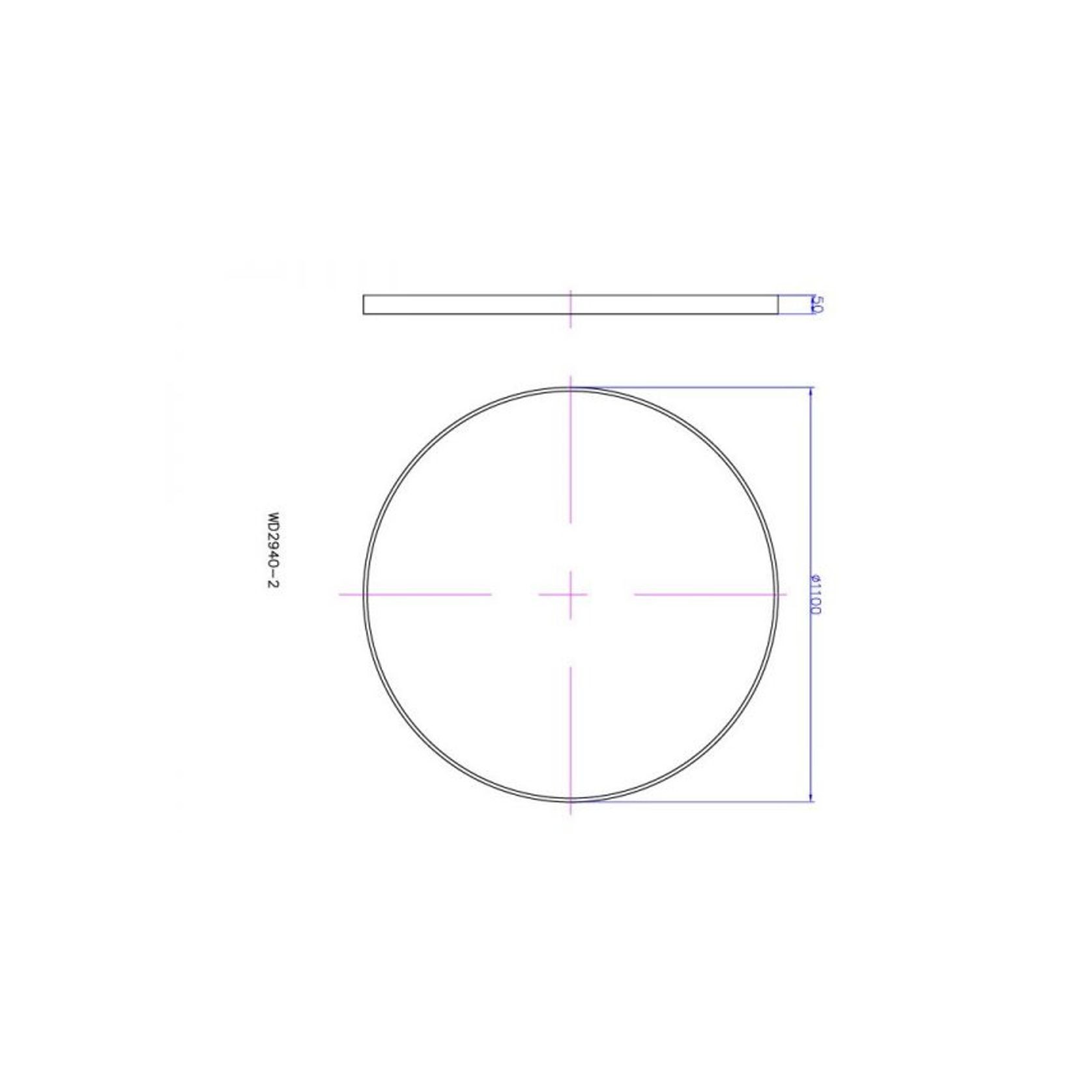 iStone 1100mm Round Mirror Matte Black gallery detail image