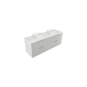 Pettine 1500 Double Bowl 4 Drawer Wall Vanity gallery detail image