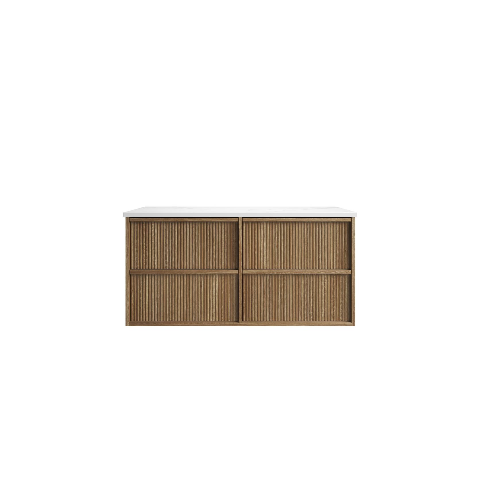 Aulic Venetta Fluted Wall Hung 1200m Harvest Oak vanity gallery detail image