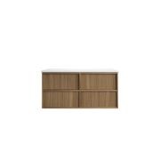 Aulic Venetta Fluted Wall Hung 1200m Harvest Oak vanity gallery detail image