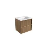 Aulic Venetta Fluted Wall Hung 600 Harvest Oak Cabinet gallery detail image