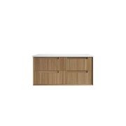 Aulic Voulari Framed Wall Hung 1200 Harvest Oak Cabinet gallery detail image