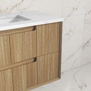 Aulic Voulari Framed Wall Hung 600m Harvest Oak Cabinet gallery detail image