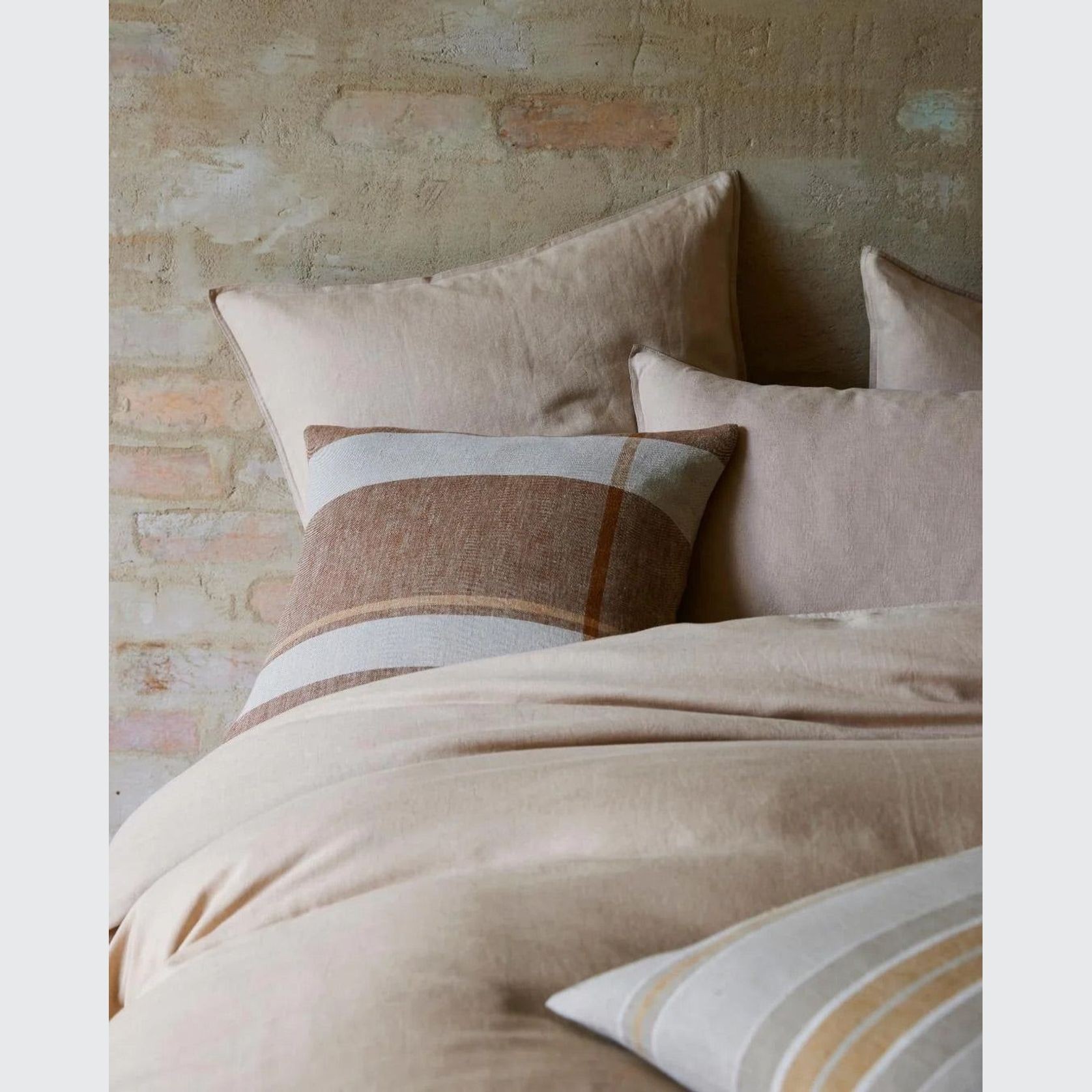 Ravello Linen Flat Sheet - Shell | Weave Home Bed Linen gallery detail image