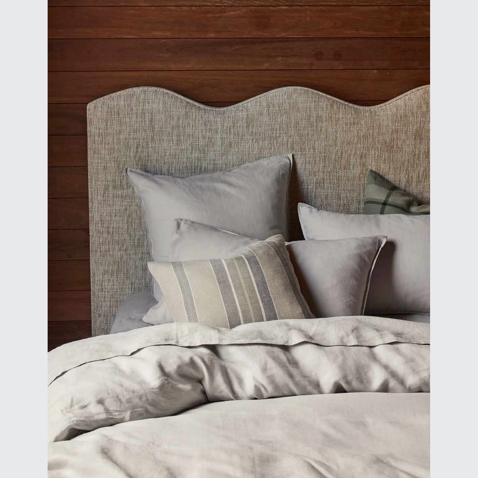 Ravello Linen Flat Sheet - Silver | Weave Home Bed Linen gallery detail image