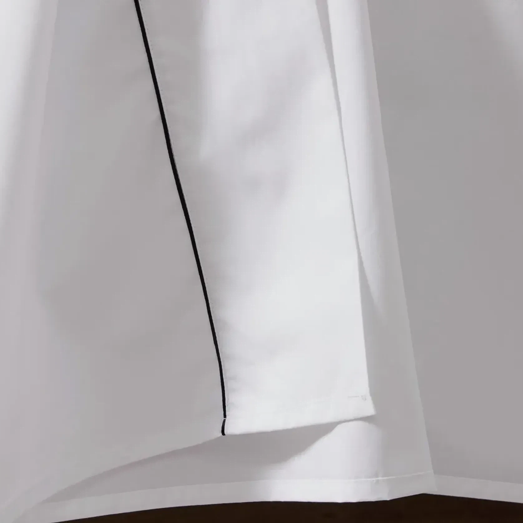 Cotton Percale Flat Sheets with Piping gallery detail image