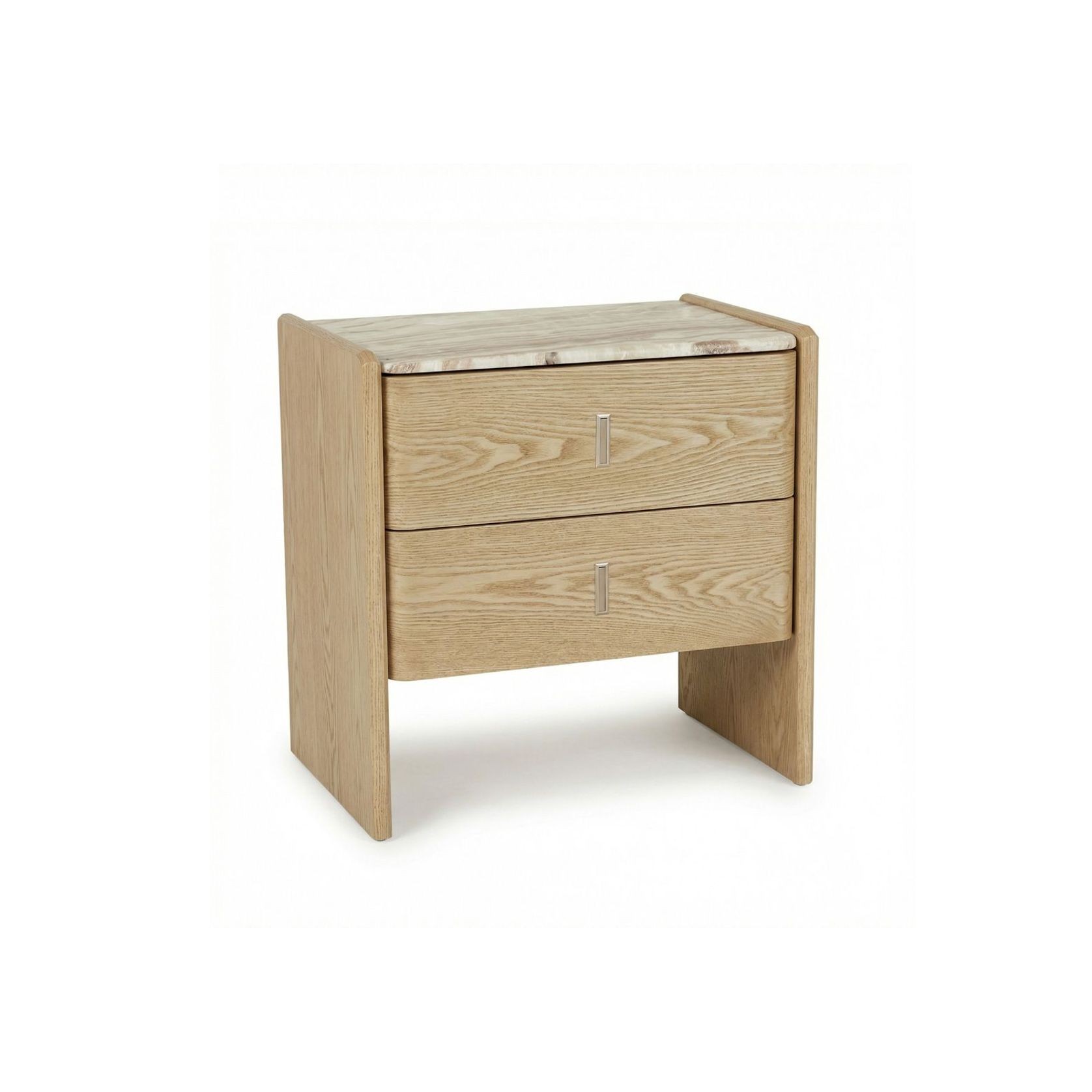 Pearce Marble 2 Drawer Tall Bedside gallery detail image