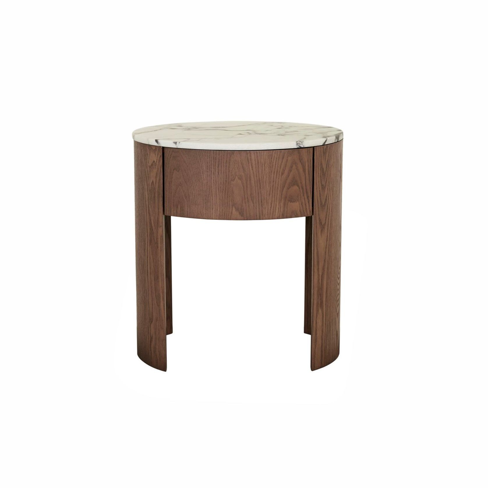 Oberon Crescent Marble Bedside gallery detail image