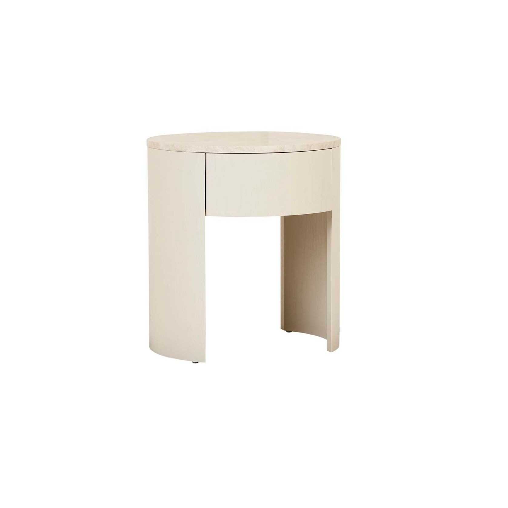 Oberon Crescent Marble Bedside gallery detail image