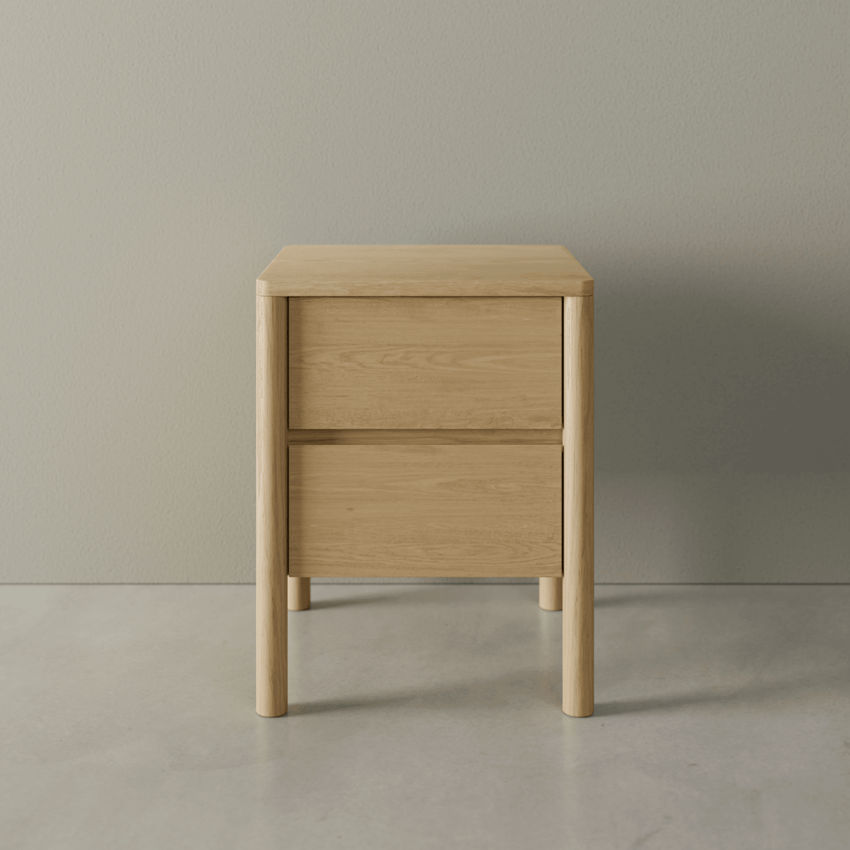 Nordica Bedside Table - Solid Oak gallery detail image