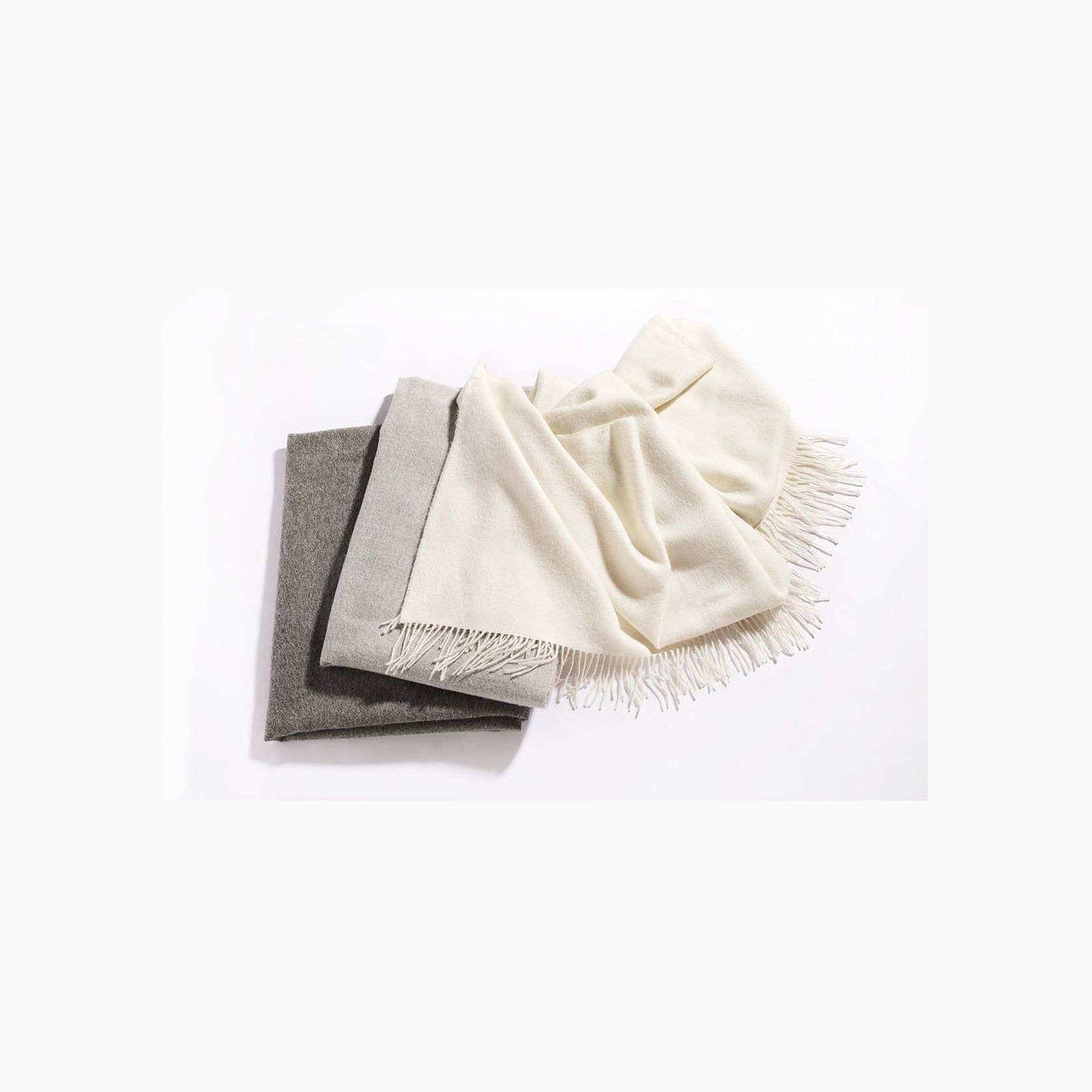 Fischbacher 1819 Alpaca Throw - Puro Fog gallery detail image