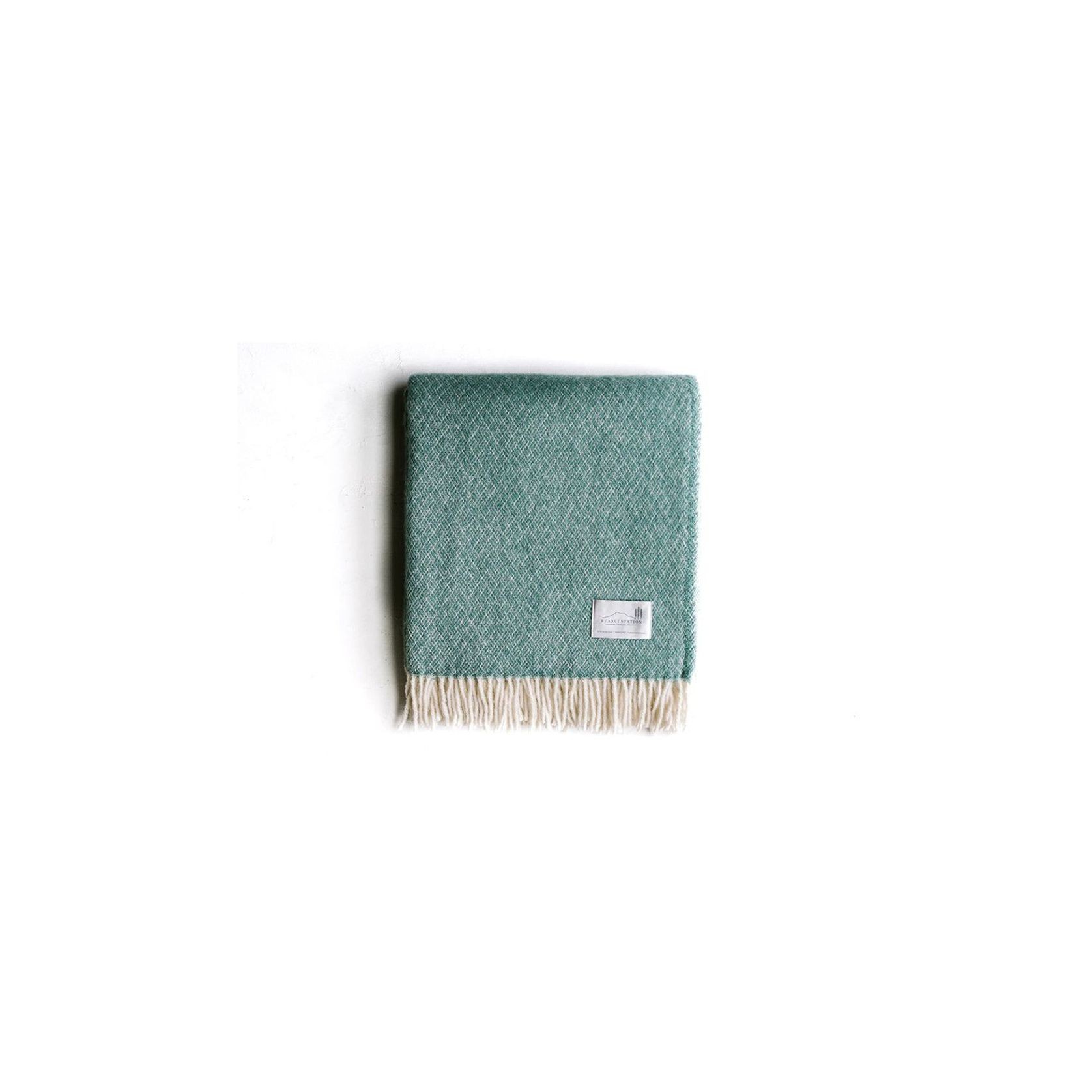 Ruanui Station Lambswool Throw - Studholme's Sage gallery detail image