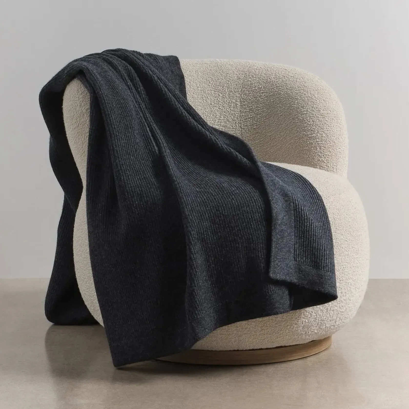 Reversible Rib Angora & Merino Wool Throws gallery detail image