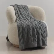 Chunky Cable Italian Cashmere Throws gallery detail image