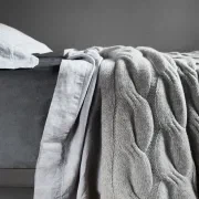Chunky Cable Italian Cashmere Throws gallery detail image