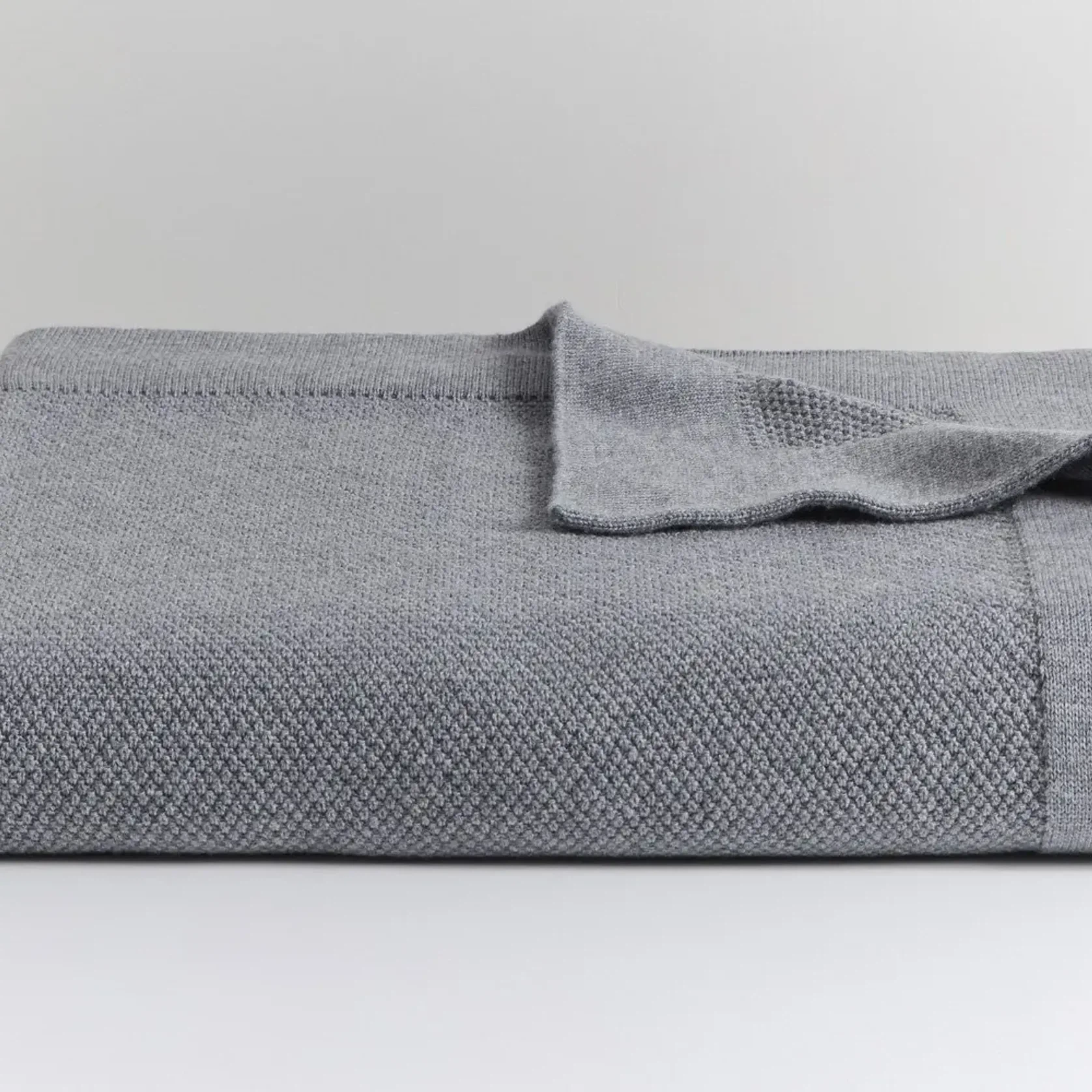 Moss Stitch Ultrafine Merino Wool Blankets gallery detail image
