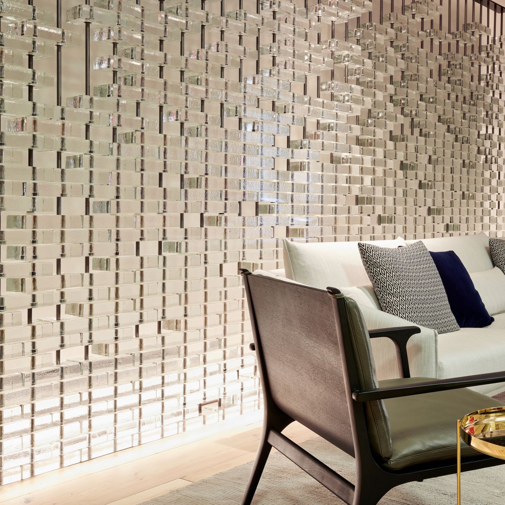 Poesia Mottled Cast Glass Bricks gallery detail image