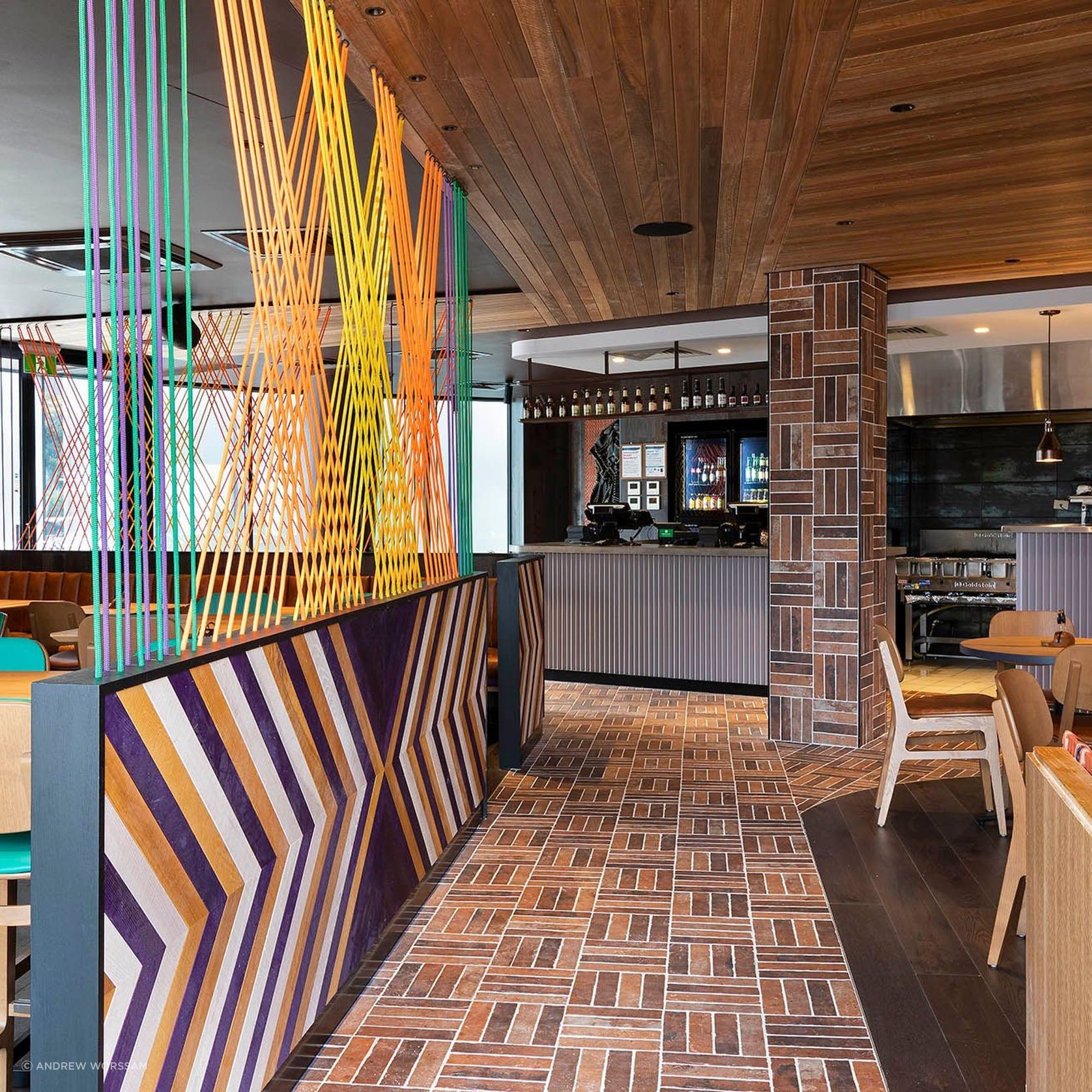 Antico Casale Bruciato brick tiles, Nando's Clayton