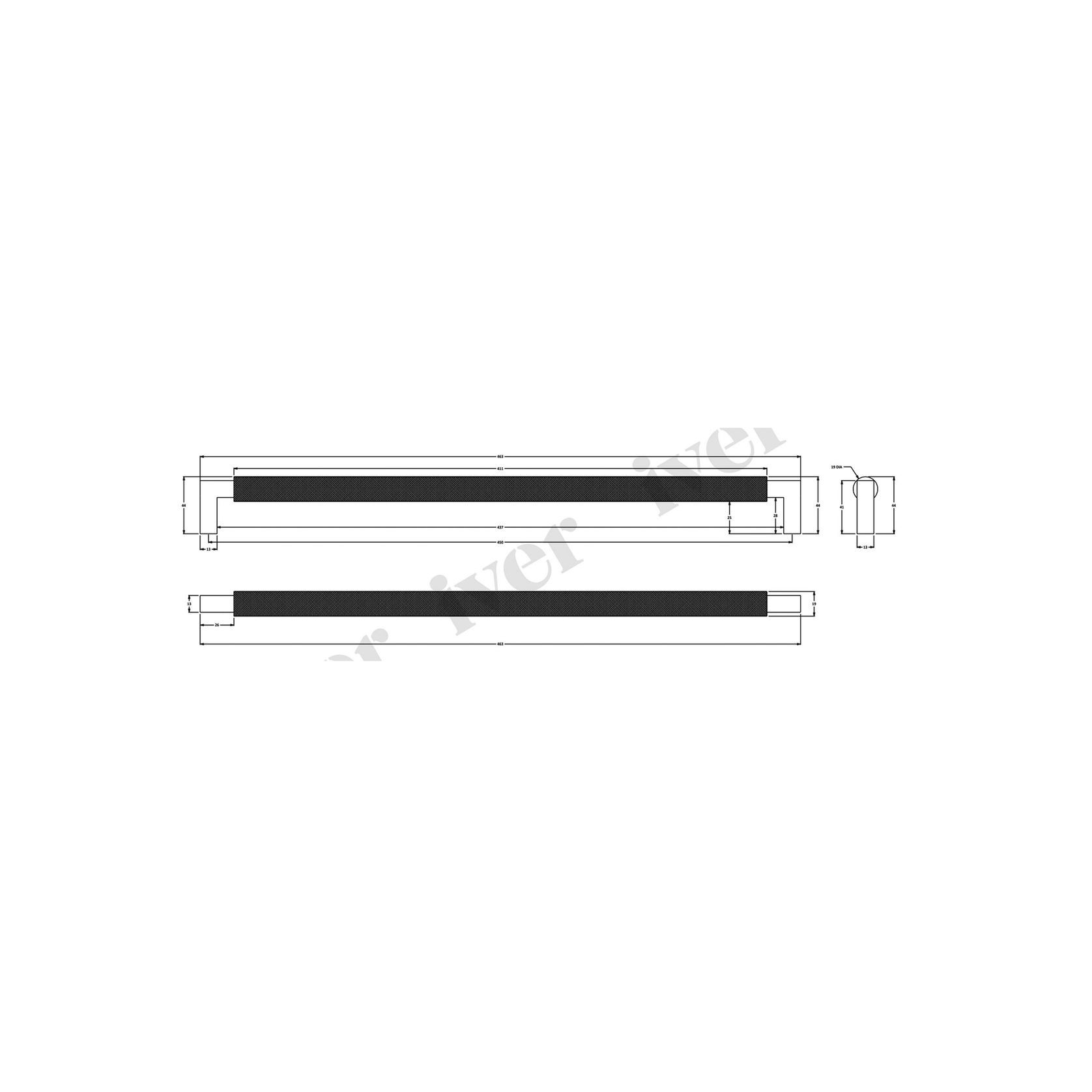 Iver Brunswick Cabinet Pull Handle with Backplate gallery detail image
