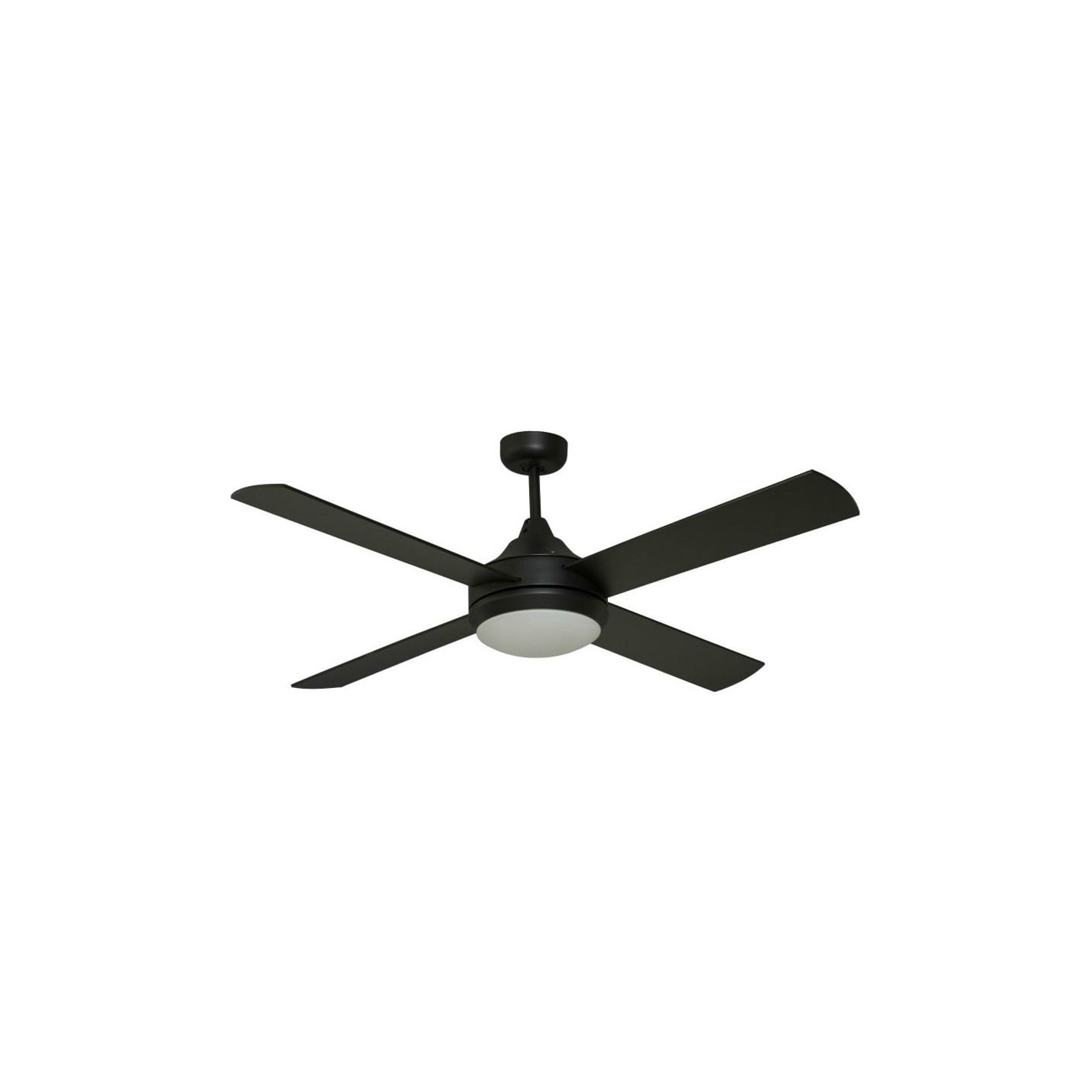 Milano DC  Matt Black + LED Light with 6 speed remote gallery detail image