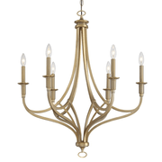Jewett 6 Light Chandelier in Brushed Gold gallery detail image