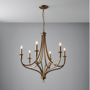 Jewett 6 Light Chandelier in Brushed Gold gallery detail image