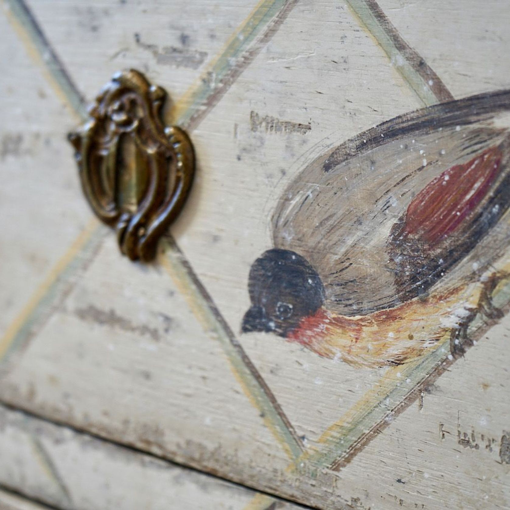 French Antique Louis XV Painted Commode gallery detail image