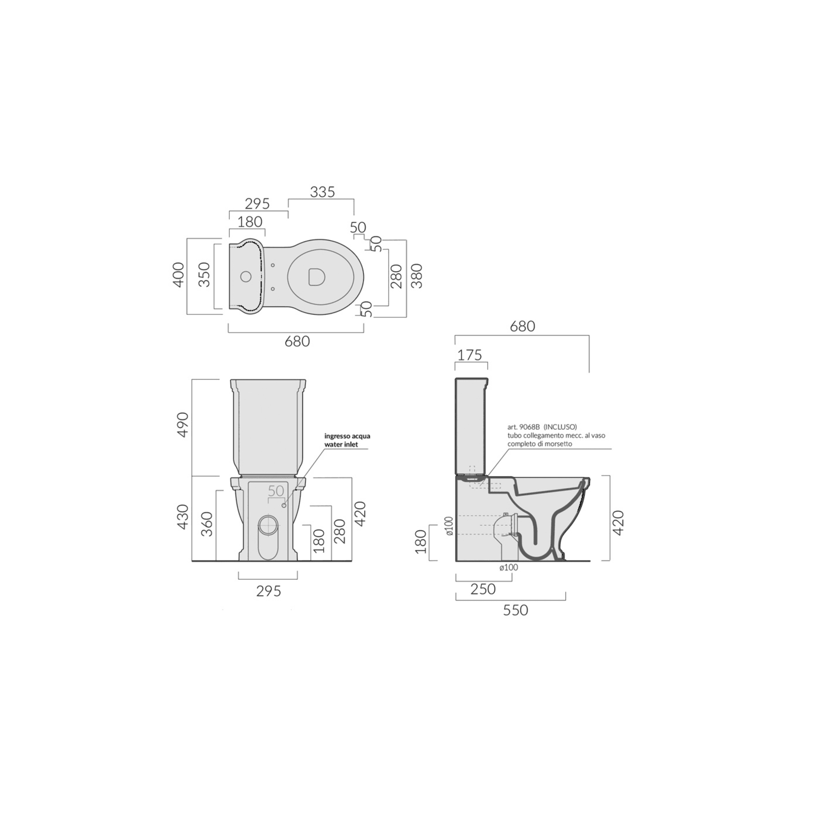 Ethos Close Coupled Back to Wall Toilet Suite gallery detail image