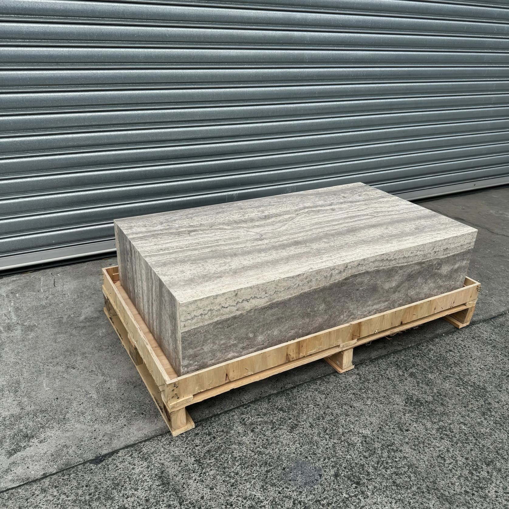 Block Coffee Table-Silver Travertine | Natural Stone Co. gallery detail image