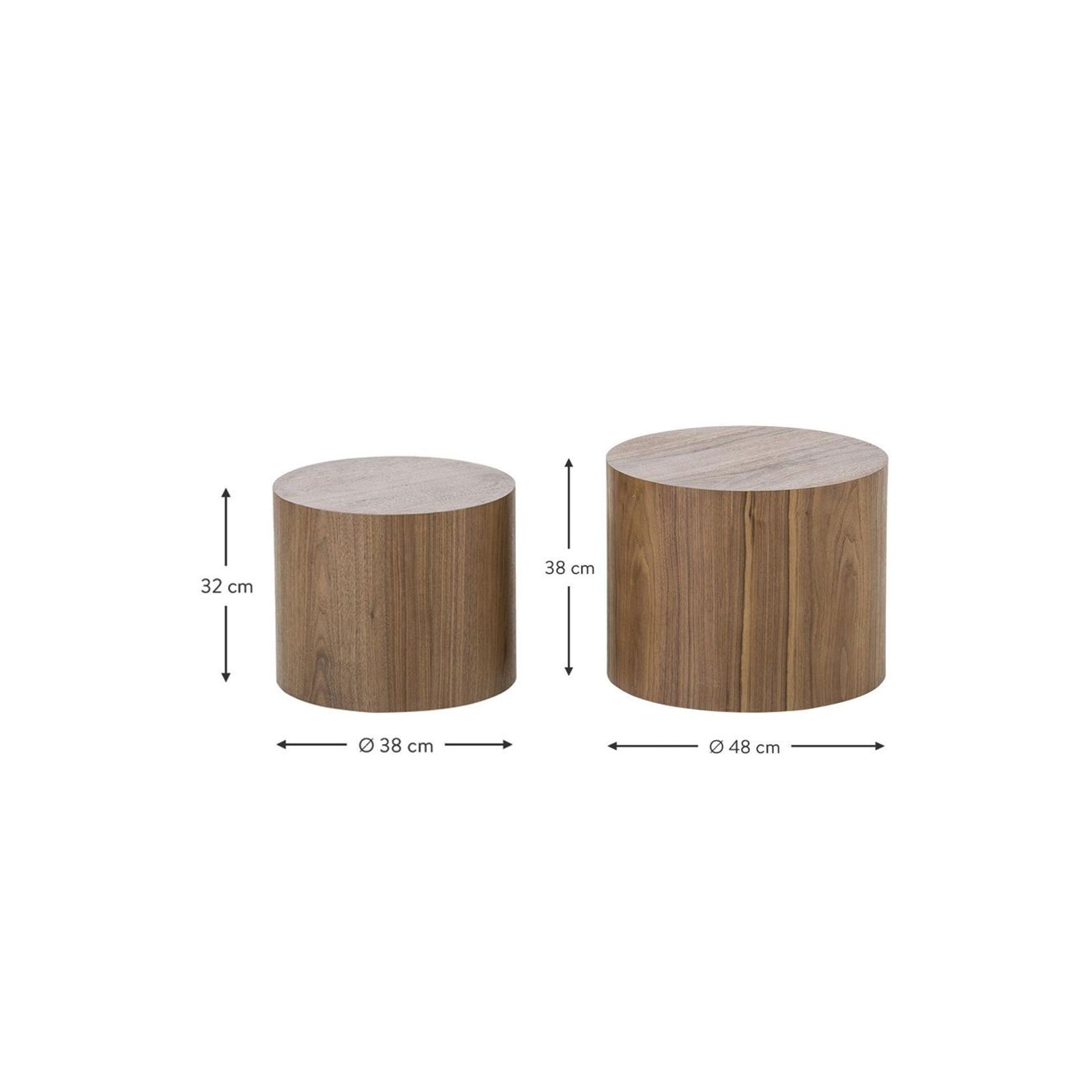 Stump Table Set - Walnut gallery detail image