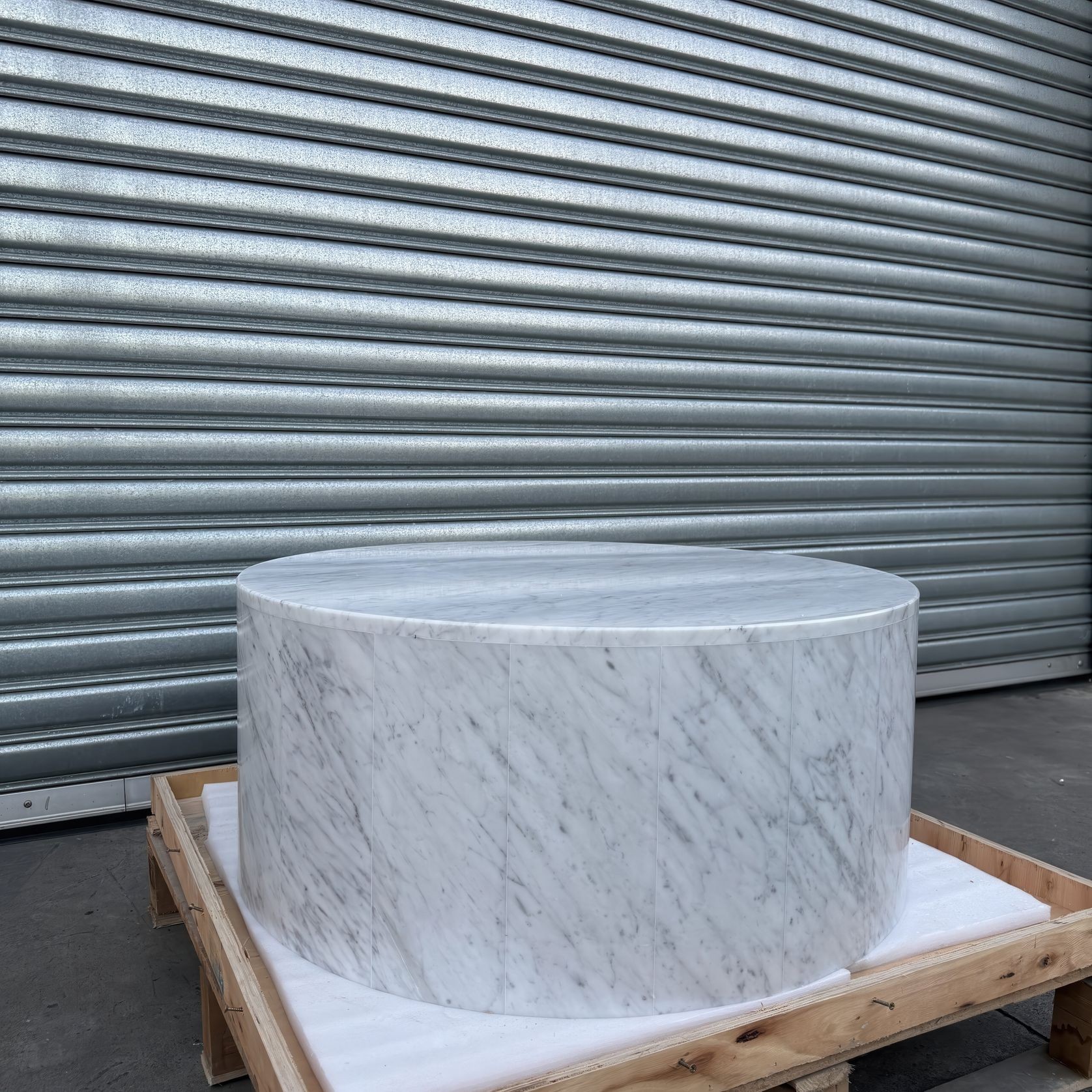 Rounded Coffee Table-Carrara Marble | Natural Stone Co. gallery detail image