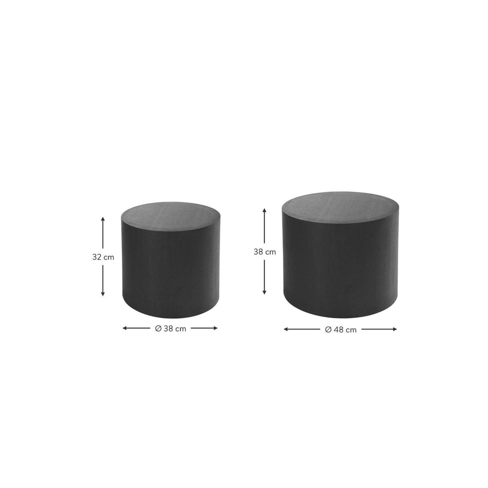 Stump Table Set - Black gallery detail image